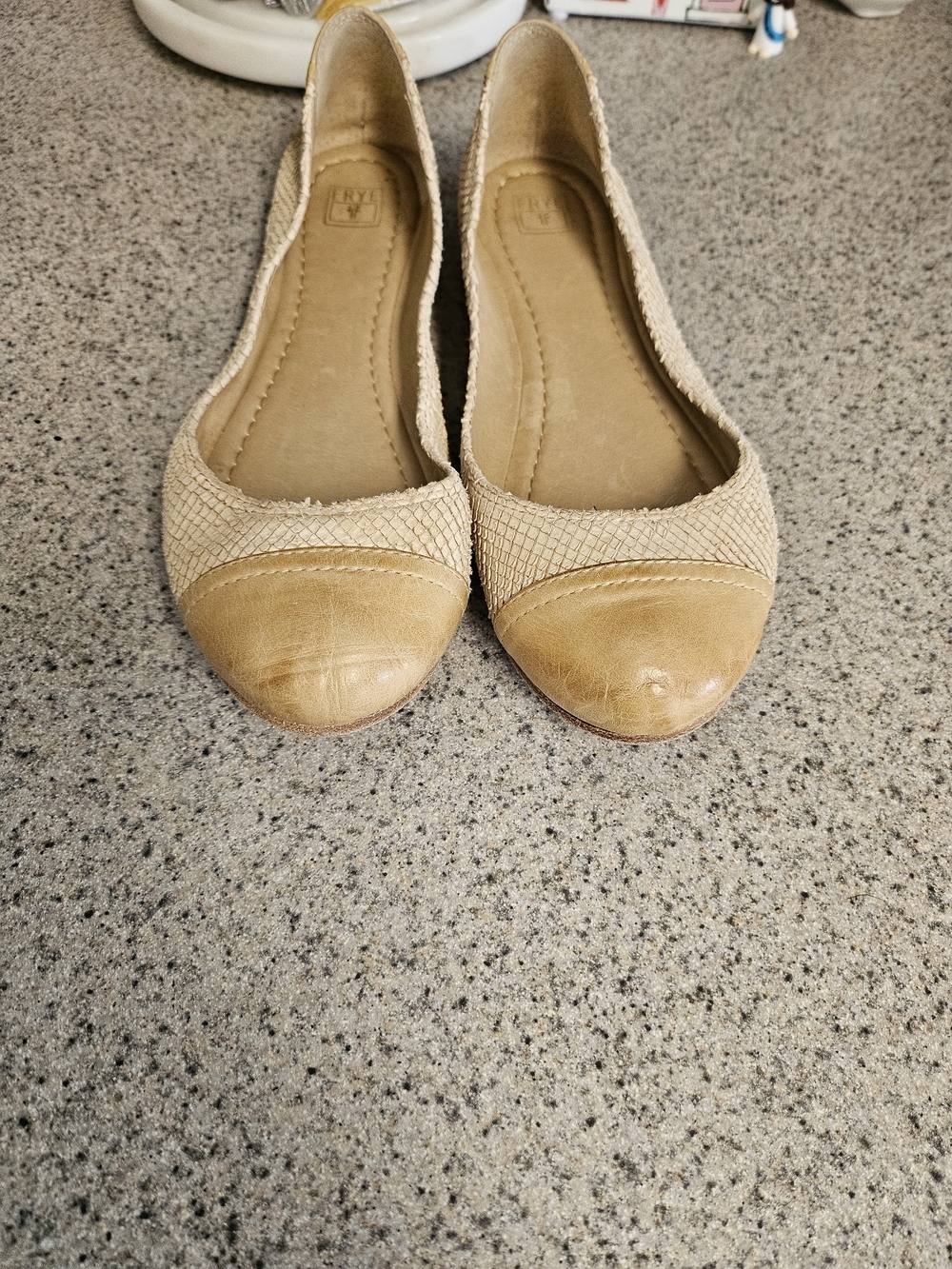 Frye Beige Woven Leather Ballet Flats - Picture 5 of 12